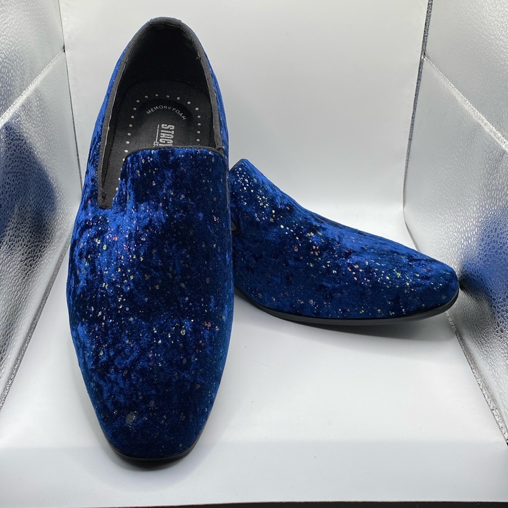 Stacy Adams Blue Velvet Loafers